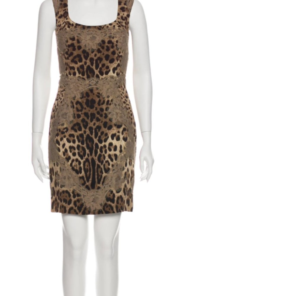 DOLCE & GABANNA Animal Print Mini Dress